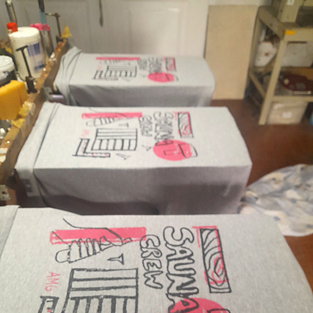 Estampado Sauna Crew, lote